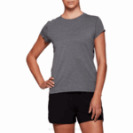 Camiseta Asics Dorai Mujer Manga Corta Gris Oscuro Fashion Fitness