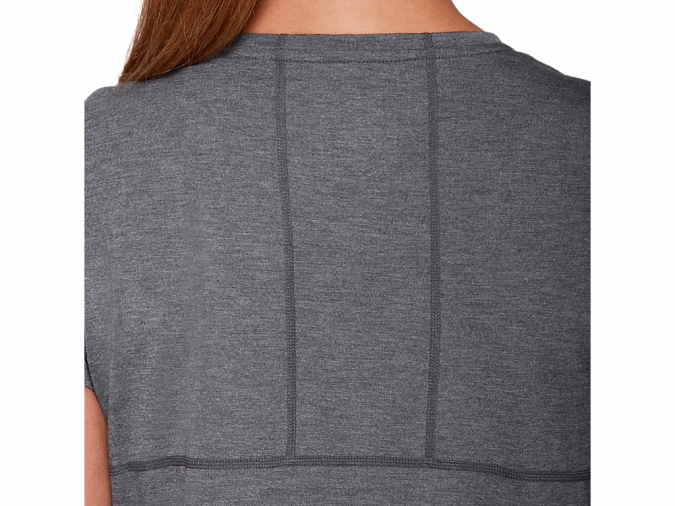Camiseta Asics Dorai Mujer Manga Corta Gris Oscuro Fashion Fitness - Image 3