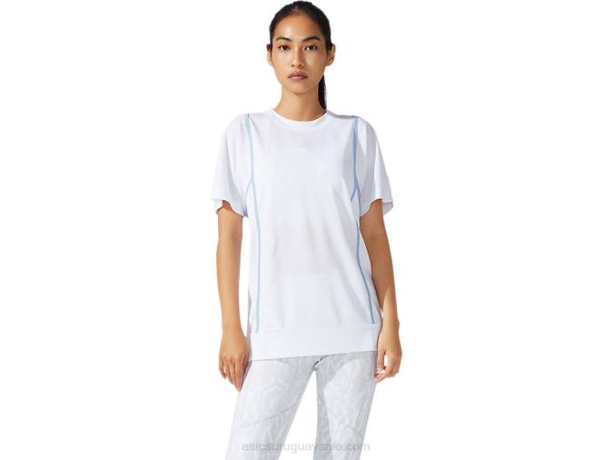 Camiseta Asics Femenina Manga Corta Strong 92 Blanca Brillante - Image 1