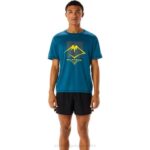 Camiseta Asics Fujitrail Hombre Tinta Verde Azulado Trendy