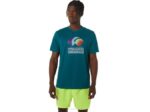 Camiseta Asics Hombre Manga Corta Pino Terciopelo Ideal para Deporte
