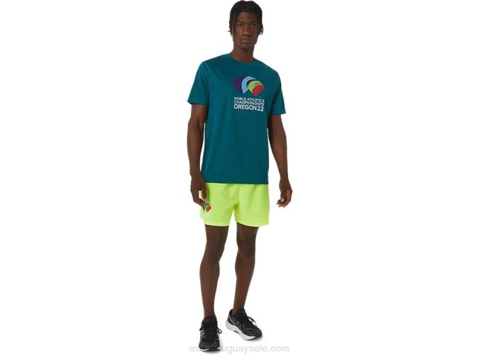 Camiseta Asics Hombre Manga Corta Pino Terciopelo Ideal para Deporte - Image 3