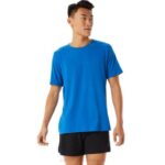 Camiseta Asics Hthr Tech Hombre Azul Francés Estilo Casual