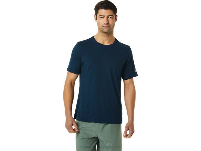 Camiseta Asics Hthr Tech Hombre Lago Brezo Confortable y Estilosa - Image 1