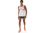 Camiseta Asics Ligera Hombre Gris Glaciar Rojo Eléctrico Ideal para Entrenamiento - Image 5