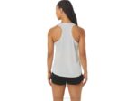 Camiseta Asics Ligera Mujer Gris Glaciar Rojo Eléctrico Fashion Deportivo - Image 2