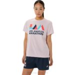 Camiseta Asics Manga Corta Lam Ready Set II Rosa Mujer