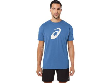Camiseta Asics Manga Corta Pincel Azul Trendy