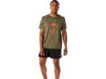 Camiseta Asics Manto Verde Logo Fujitrail Hombre Performance