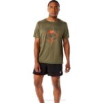 Camiseta Asics Manto Verde Logo Fujitrail Hombre Performance