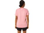 Camiseta Asics Mujer Cuello V Manga Corta Rosa Ahumado Estampada - Image 2