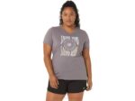 Camiseta Asics Mujer Girasoles Cuello Pico Lavanda Gris