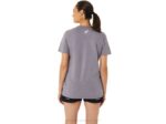 Camiseta Asics Mujer Girasoles Cuello Pico Lavanda Gris - Image 5