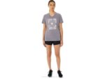 Camiseta Asics Mujer Girasoles Cuello Pico Lavanda Gris - Image 6