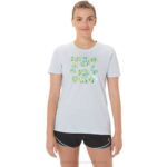 Camiseta Asics Mujer Hibisco Cielo Suave Estilo Verano