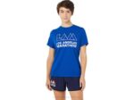 Camiseta Asics Mujer Manga Corta Azul Listo para Acción