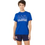 Camiseta Asics Mujer Manga Corta Azul Listo para Acción