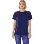Camiseta Asics Mujer Manga Corta Strong 92 Alerta Azul Roja