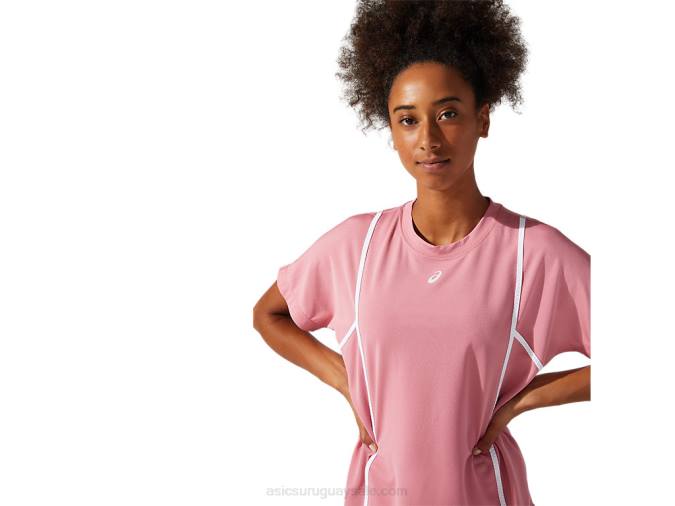 Camiseta Asics Mujer Manga Corta Strong 92 Rosa Brillante - Image 3