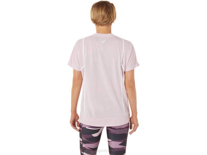 Camiseta Asics Mujer Manga Corta Strong 92 Rosa Claro Brillante - Image 2