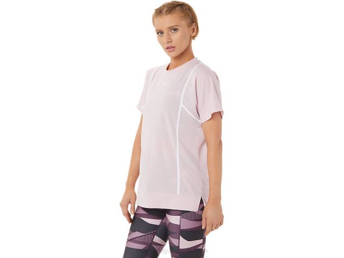 Camiseta Asics Mujer Manga Corta Strong 92 Rosa Claro Brillante - Image 3