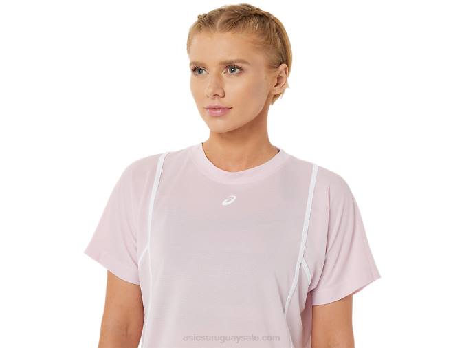 Camiseta Asics Mujer Manga Corta Strong 92 Rosa Claro Brillante - Image 4