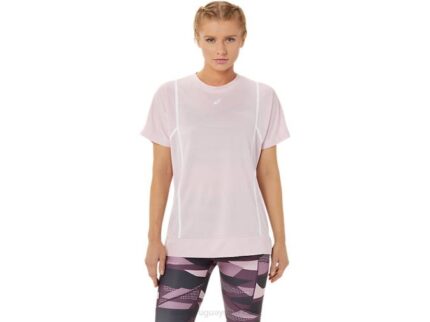 Camiseta Asics Mujer Manga Corta Strong 92 Rosa Claro Brillante