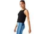 Camiseta corta Asics jacquard rendimiento negra con logo - Image 3