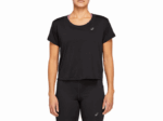 Camiseta corta de mujer Asics rendimiento negra estilo y confort