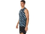 Camiseta de Camuflaje Asics Azul Celeste Negro para Hombre Rendimiento - Image 3
