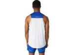 Camiseta de Carrera Asics Blanco Brillante Azul Mónaco Rendimiento y Estilo - Image 2