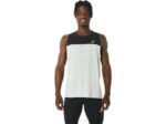 Camiseta de Carrera Masculina Asics Rendimiento Negro Salvia Claro