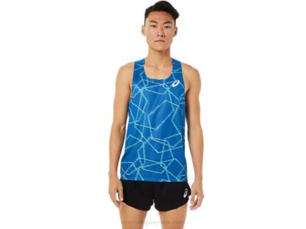 Camiseta de Malla Ligera Asics Hombre Azul Ideal para Entrenamiento