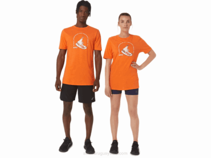 Camiseta de Manga Corta Asics Brezo de Caléndula Estilo Deportivo 1977