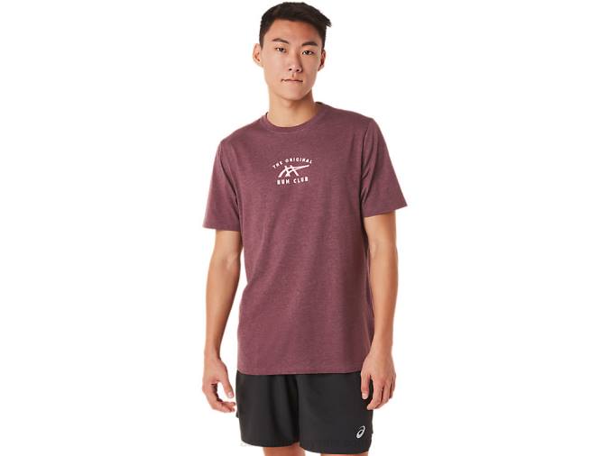 Camiseta de manga corta Asics Brezo profundo para corredores - Image 1