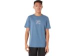 Camiseta de Manga Corta Asics Club de Carrera Azul Energía