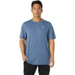 camiseta de manga corta Asics dorai hombre azul tormenta estilo y confort