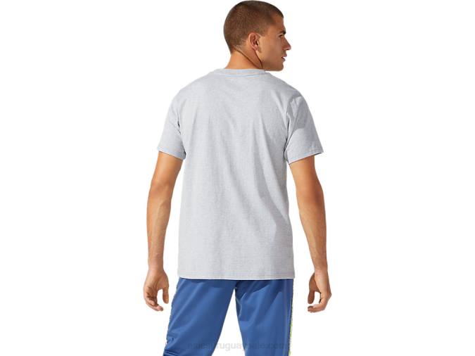 Camiseta de Manga Corta Asics Foil Hombre Gris Piamonte - Image 2