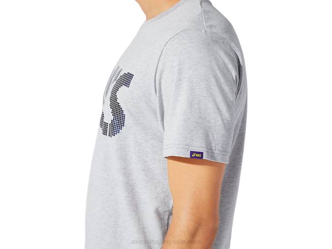 Camiseta de Manga Corta Asics Foil Hombre Gris Piamonte - Image 4