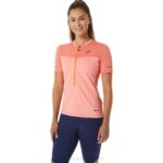 Camiseta de Manga Corta Asics Fujitrail Mujer Papaya Guayaba Energía y Estilo