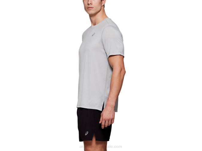 Camiseta de Manga Corta Asics Hombre Brezo Gris Claro Estilo Deportivo - Image 2
