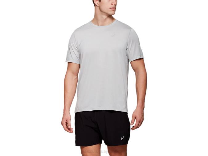 Camiseta de Manga Corta Asics Hombre Brezo Gris Claro Estilo Deportivo - Image 1