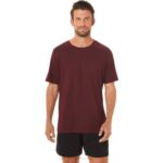 Camiseta de Manga Corta Asics Hthr Tech Hombre Brezo Profundo Marte