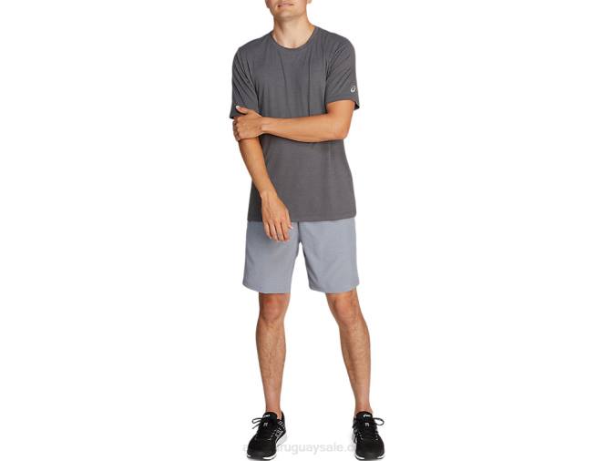 Camiseta de Manga Corta Asics Hthr Tech Hombre Gris Brezo - Image 5