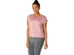 Camiseta de manga corta Asics mujer rosa ahumado estilo y confort