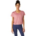 Camiseta de Manga Corta Asics Rosa Ahumado Estilo y Comodidad