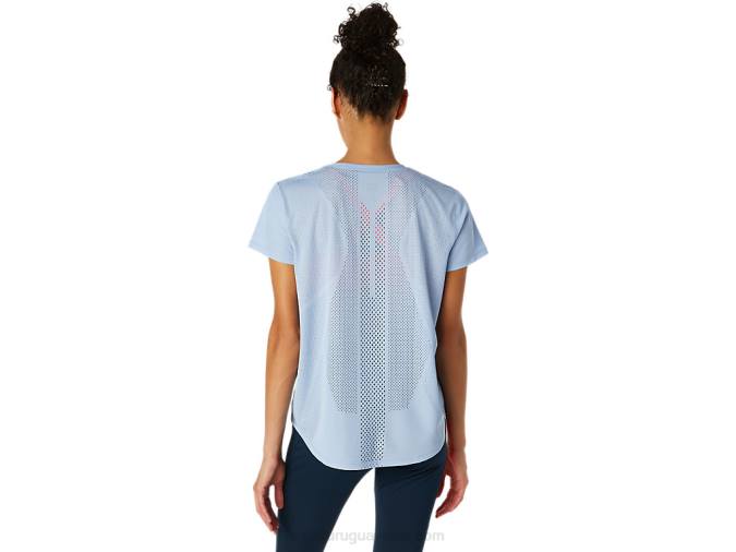 Camiseta de Manga Corta Ventilada Neblina Asics Mujer Ideal para Ejercicio - Image 2