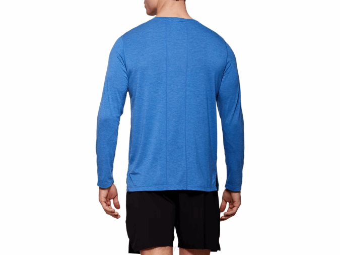 Camiseta de manga larga Asics dorai hombre azul brezo confort y estilo - Image 2