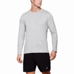 Camiseta de manga larga Asics hombre brezo gris claro estilo y confort