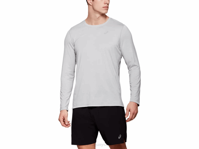 Camiseta de manga larga Asics hombre brezo gris claro estilo y confort - Image 1